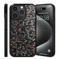 Luxury Gloss Real Carbon Fiber Armor Shockproof Cover for iPhone 15 Pro Max 14 13 12 11 Case Wireless Charge Forged fiber Cover