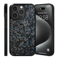 Luxury Gloss Real Carbon Fiber Armor Shockproof Cover for iPhone 15 Pro Max 14 13 12 11 Case Wireless Charge Forged fiber Cover