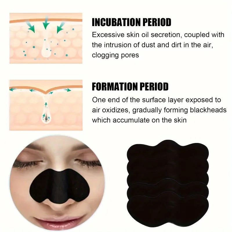 10/50/100 Pieces Facial Blackhead Removal Stickers - Effective Pore And Nose Cleansing Stickers, Gentle Deep Cleansing Care Stic