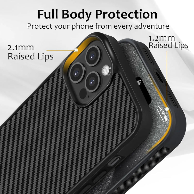 Luxury Gloss Real Carbon Fiber Armor Shockproof Cover for iPhone 15 Pro Max 14 13 12 11 Case Wireless Charge Forged fiber Cover