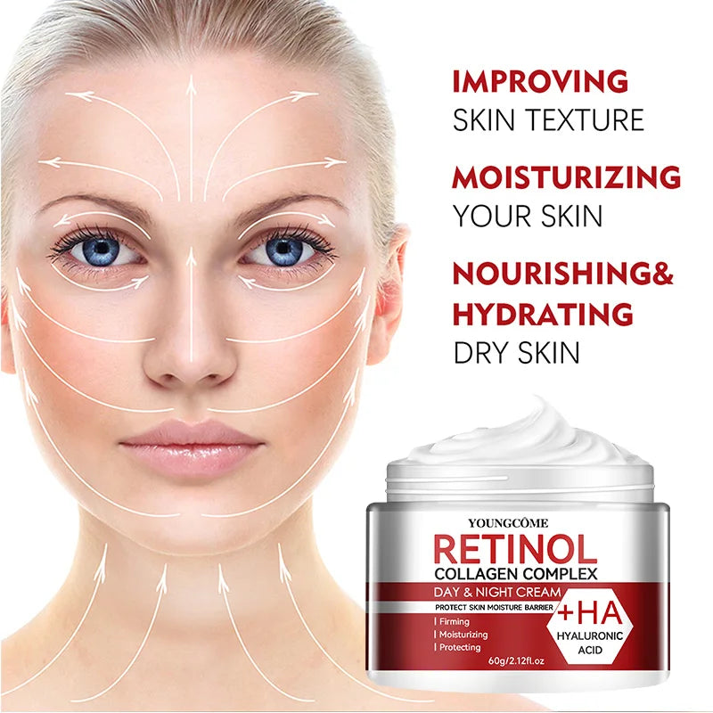 Retinol Collagen Facial Care Moisturizing Cream deeply nourishes Suitable for dry and rough skin, Aging Face Cream Moisturizing