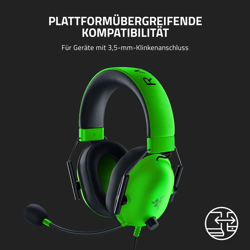 Razer BlackShark V2 X Wired Esports Headset Advanced Passive Noise Cancellation, 7.1 Surround Sound, Hyperclear Cardioid Mic