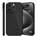 Luxury Gloss Real Carbon Fiber Armor Shockproof Cover for iPhone 15 Pro Max 14 13 12 11 Case Wireless Charge Forged fiber Cover