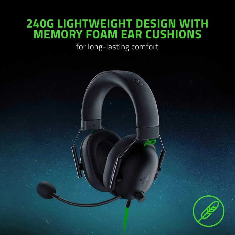 Razer BlackShark V2 X Wired Esports Headset Advanced Passive Noise Cancellation, 7.1 Surround Sound, Hyperclear Cardioid Mic