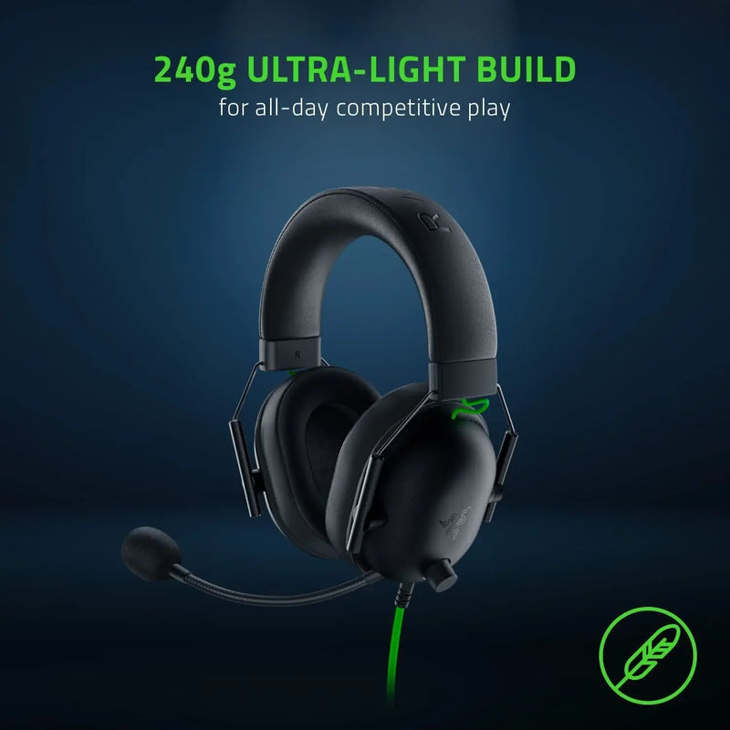 Razer BlackShark V2 X Wired Esports Headset Advanced Passive Noise Cancellation, 7.1 Surround Sound, Hyperclear Cardioid Mic