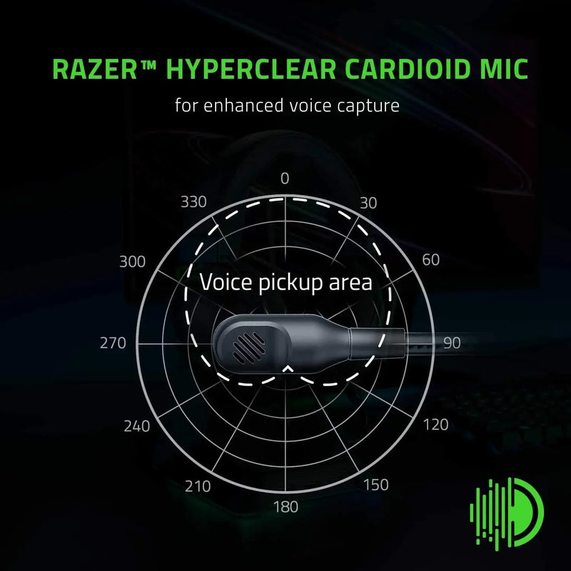 Razer BlackShark V2 X Wired Esports Headset Advanced Passive Noise Cancellation, 7.1 Surround Sound, Hyperclear Cardioid Mic